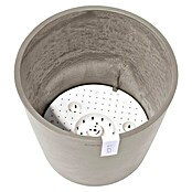 Ecopots Amsterdam Pflanzkübel rund (Außenmaß (Ø x H): 30 x 25,9 cm, Kunststoff, Braungrau, Mit Bewässerungssystem) | BAUHAUS