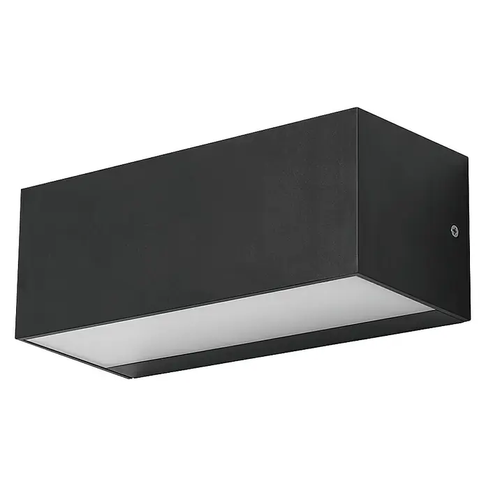 Forlight Aplique exterior Ara - 60 W, 10 x 23 x 9 cm, Antracita, IP65 - Aplique de pared LED negro para exteriores con diseño rectangular y luz dirigida hacia abajo para una iluminación elegante.