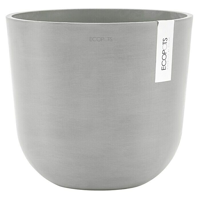 Ecopots Oslo Pflanztopf mit Wasserspeicher (Außenmaß (Ø x H): 25 x 21,8 cm, Kunststoff, Weißgrau) | BAUHAUS