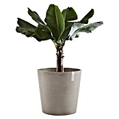 Ecopots Amsterdam Pflanzkübel rund (Außenmaß (Ø x H): 50 x 44,3 cm, Kunststoff, Braungrau, Mit Bewässerungssystem) | BAUHAUS