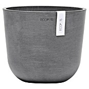 Ecopots Oslo Pflanztopf Mini (Außenmaß (Ø x H): 19 x 16,5 cm, Kunststoff, Grau) | BAUHAUS