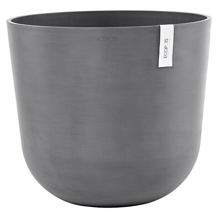 Ecopots Oslo Pflanztopf mit Wasserspeicher (Außenmaß (Ø x H): 55 x 47,9 cm, Kunststoff, Grau) | BAUHAUS