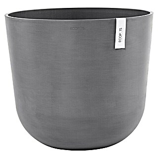 Ecopots Oslo Pflanztopf mit Wasserspeicher (Außenmaß (Ø x H): 55 x 47,9 cm, Kunststoff, Grau)