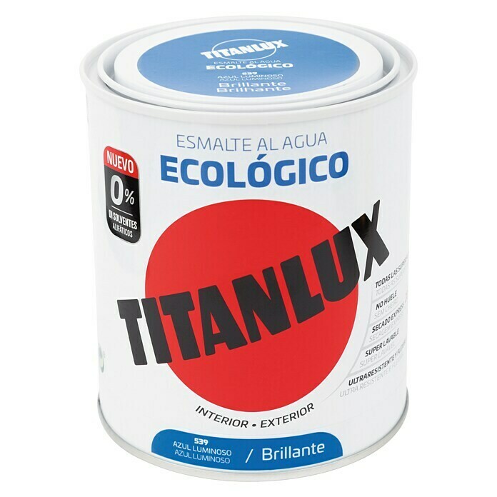 Titanlux Esmalte de color Eco Azul luminoso (750 ml, Brillante)