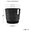 Ecopots Oslo Pflanztopf mit Wasserspeicher (Außenmaß (Ø x H): 25 x 21,4 cm, Kunststoff, Dunkelgrau) | BAUHAUS