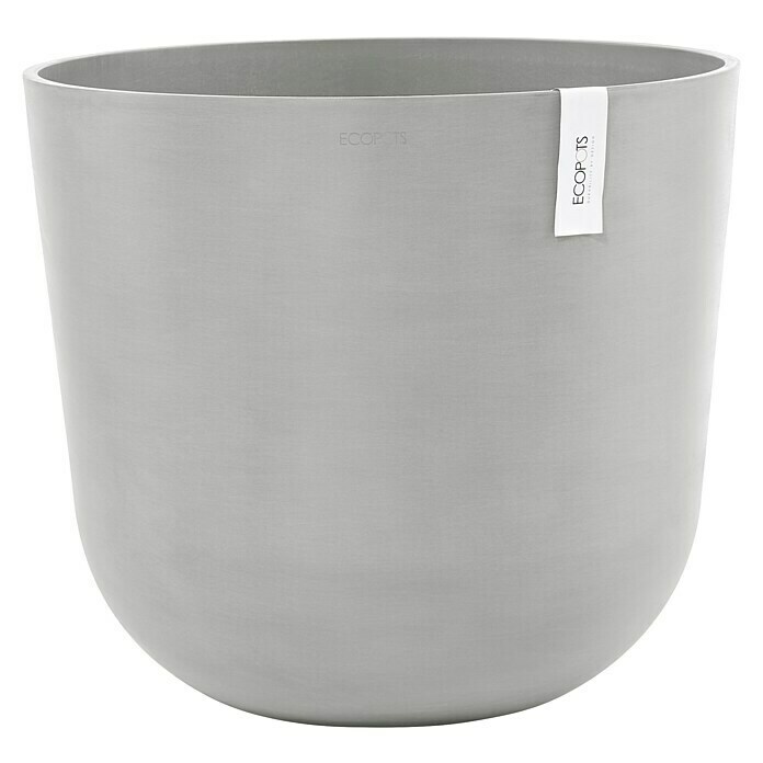 Ecopots Oslo Pflanztopf mit Wasserspeicher (Außenmaß (Ø x H): 55 x 47,9 cm, Kunststoff, Weißgrau) | BAUHAUS