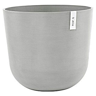 Ecopots Oslo Pflanztopf mit Wasserspeicher (Außenmaß (Ø x H): 55 x 47,9 cm, Kunststoff, Weißgrau)