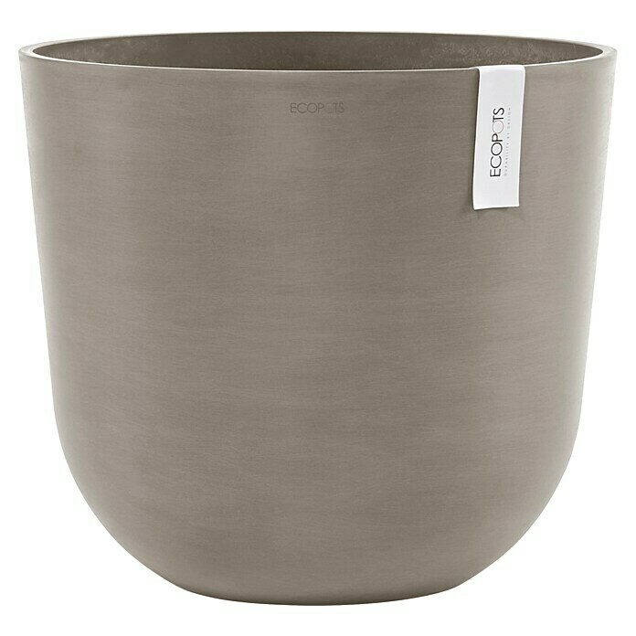 Ecopots Oslo Pflanztopf mit Wasserspeicher (Außenmaß (Ø x H): 45 x 39,2 cm, Kunststoff, Braungrau) | BAUHAUS