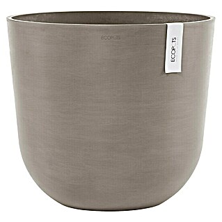 Ecopots Oslo Pflanztopf mit Wasserspeicher (Außenmaß (Ø x H): 45 x 39,2 cm, Kunststoff, Braungrau)