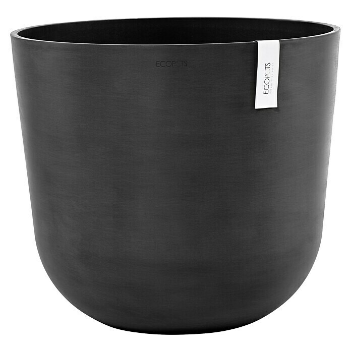 Ecopots Oslo Pflanztopf mit Wasserspeicher (Außenmaß (Ø x H): 55 x 47,9 cm, Kunststoff, Dunkelgrau) | BAUHAUS