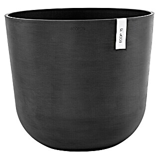 Ecopots Oslo Pflanztopf mit Wasserspeicher (Außenmaß (Ø x H): 55 x 47,9 cm, Kunststoff, Dunkelgrau)