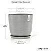 Ecopots Oslo Pflanztopf mit Wasserspeicher (Außenmaß (Ø x H): 45 x 39,4 cm, Kunststoff, Weißgrau) | BAUHAUS