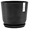 Ecopots Oslo Pflanztopf mit Wasserspeicher (Außenmaß (Ø x H): 25 x 21,4 cm, Kunststoff, Dunkelgrau) | BAUHAUS