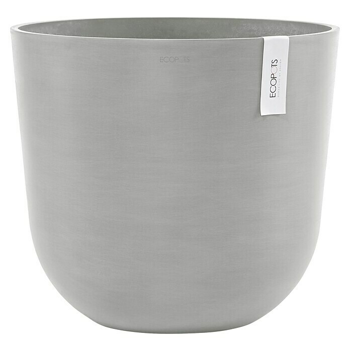 Ecopots Oslo Pflanztopf mit Wasserspeicher (Außenmaß (Ø x H): 45 x 39,2 cm, Kunststoff, Weißgrau) | BAUHAUS