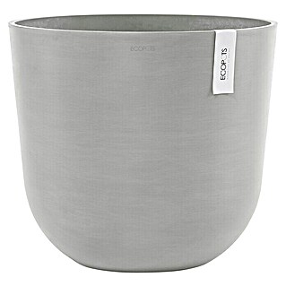 Ecopots Oslo Pflanztopf mit Wasserspeicher (Außenmaß (Ø x H): 45 x 39,2 cm, Kunststoff, Weißgrau)