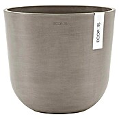 Ecopots Oslo Pflanztopf mit Wasserspeicher (Außenmaß (Ø x H): 25 x 21,8 cm, Kunststoff, Braungrau) | BAUHAUS