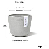 Ecopots Oslo Pflanztopf mit Wasserspeicher (Außenmaß (Ø x H): 11,5 x 10 cm, Kunststoff, Weißgrau) | BAUHAUS