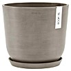Ecopots Oslo Pflanztopf mit Wasserspeicher (Außenmaß (Ø x H): 25 x 21,4 cm, Kunststoff, Braungrau) | BAUHAUS