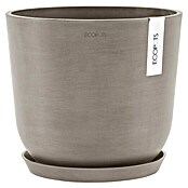 Ecopots Oslo Pflanztopf mit Wasserspeicher (Außenmaß (Ø x H): 25 x 21,8 cm, Kunststoff, Braungrau) | BAUHAUS