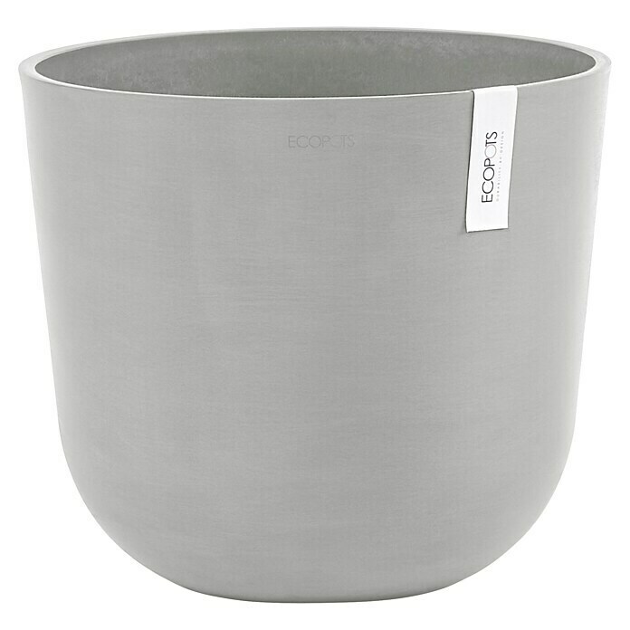 Ecopots Oslo Pflanztopf mit Wasserspeicher (Außenmaß (Ø x H): 35 x 47,9 cm, Kunststoff, Weißgrau) | BAUHAUS