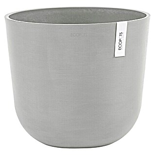 Ecopots Oslo Pflanztopf mit Wasserspeicher (Außenmaß (Ø x H): 35 x 47,9 cm, Kunststoff, Weißgrau)