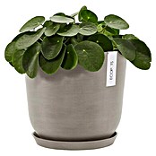 Ecopots Oslo Pflanztopf mit Wasserspeicher (Außenmaß (Ø x H): 25 x 21,4 cm, Kunststoff, Braungrau) | BAUHAUS