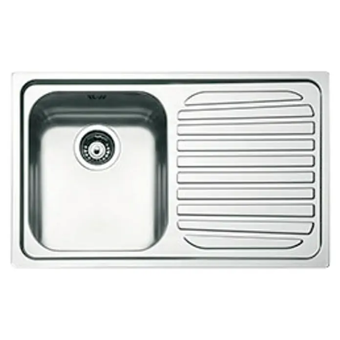 Smeg Fregadero encastrable SP791 D - 50 x 79 cm, Acero inoxidable - Fregadero de acero inoxidable con un seno y escurridor para la cocina. Duradero y funcional para el uso diario.