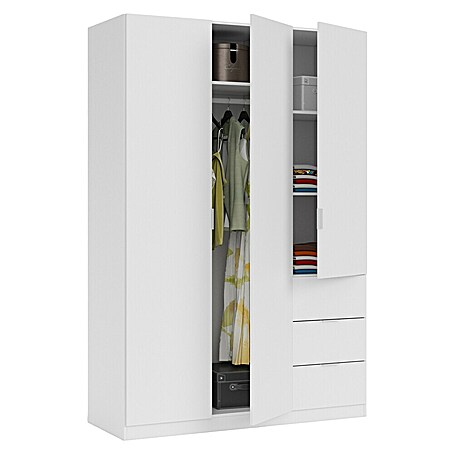 Armario para ropa Momi (L x An x Al: 52 x 135 x 200 cm, Blanco)