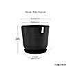 Ecopots Oslo Pflanztopf mit Wasserspeicher (Außenmaß (Ø x H): 55 x 48,5 cm, Kunststoff, Dunkelgrau) | BAUHAUS