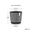 Ecopots Oslo Pflanztopf mit Wasserspeicher (Außenmaß (Ø x H): 35 x 40,5 cm, Kunststoff, Grau) | BAUHAUS