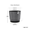Ecopots Oslo Pflanztopf mit Wasserspeicher (Außenmaß (Ø x H): 55 x 48,5 cm, Kunststoff, Grau) | BAUHAUS