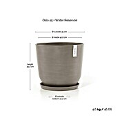 Ecopots Oslo Pflanztopf mit Wasserspeicher (Außenmaß (Ø x H): 45 x 39,2 cm, Kunststoff, Braungrau) | BAUHAUS