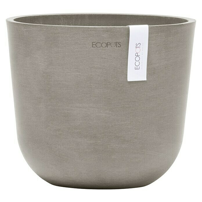 Ecopots Oslo Pflanztopf Mini (Außenmaß (Ø x H): 19 x 16,5 cm, Kunststoff, Braungrau) | BAUHAUS