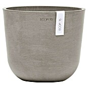 Ecopots Oslo Pflanztopf Mini (Außenmaß (Ø x H): 19 x 16,5 cm, Kunststoff, Braungrau) | BAUHAUS