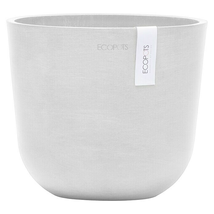 Ecopots Oslo Pflanztopf Mini (Außenmaß (Ø x H): 19 x 16,5 cm, Kunststoff, Weiß) | BAUHAUS