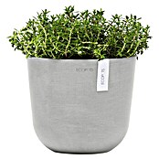 Ecopots Oslo Pflanztopf Mini (Außenmaß (Ø x H): 19 x 16,5 cm, Kunststoff, Weißgrau) | BAUHAUS