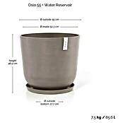 Ecopots Oslo Pflanztopf mit Wasserspeicher (Außenmaß (Ø x H): 55 x 47,9 cm, Kunststoff, Braungrau) | BAUHAUS