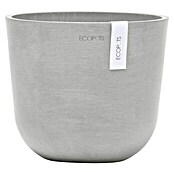 Ecopots Oslo Pflanztopf Mini (Außenmaß (Ø x H): 19 x 16,5 cm, Kunststoff, Weißgrau) | BAUHAUS