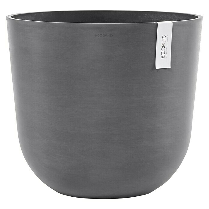 Ecopots Oslo Pflanztopf mit Wasserspeicher (Außenmaß (Ø x H): 45 x 39,2 cm, Kunststoff, Grau) | BAUHAUS