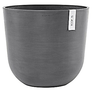 Ecopots Oslo Pflanztopf mit Wasserspeicher (Außenmaß (Ø x H): 45 x 39,2 cm, Kunststoff, Grau)