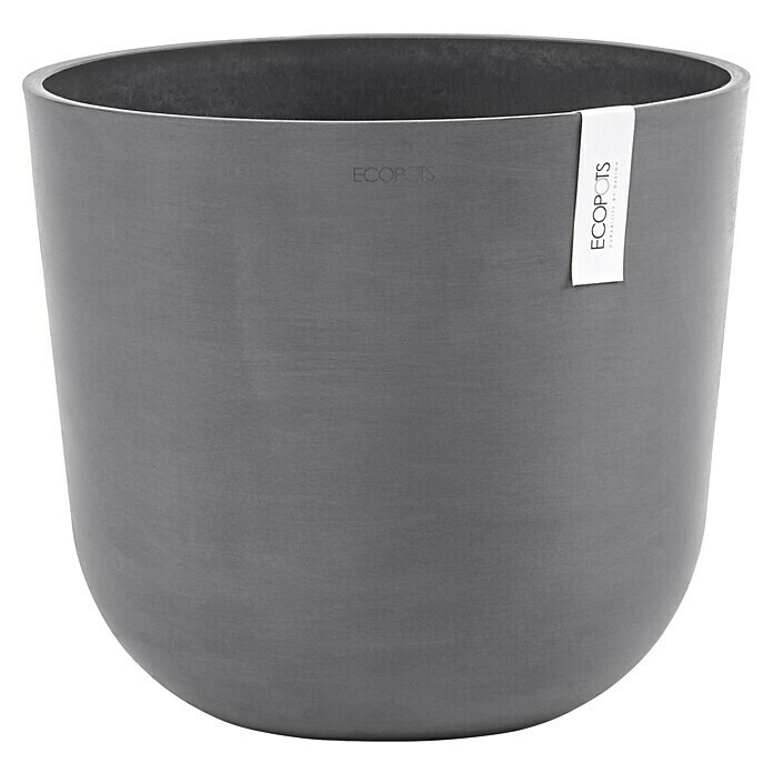 Ecopots Oslo Pflanztopf mit Wasserspeicher (Außenmaß (Ø x H): 35 x 47,9 cm, Kunststoff, Grau) | BAUHAUS