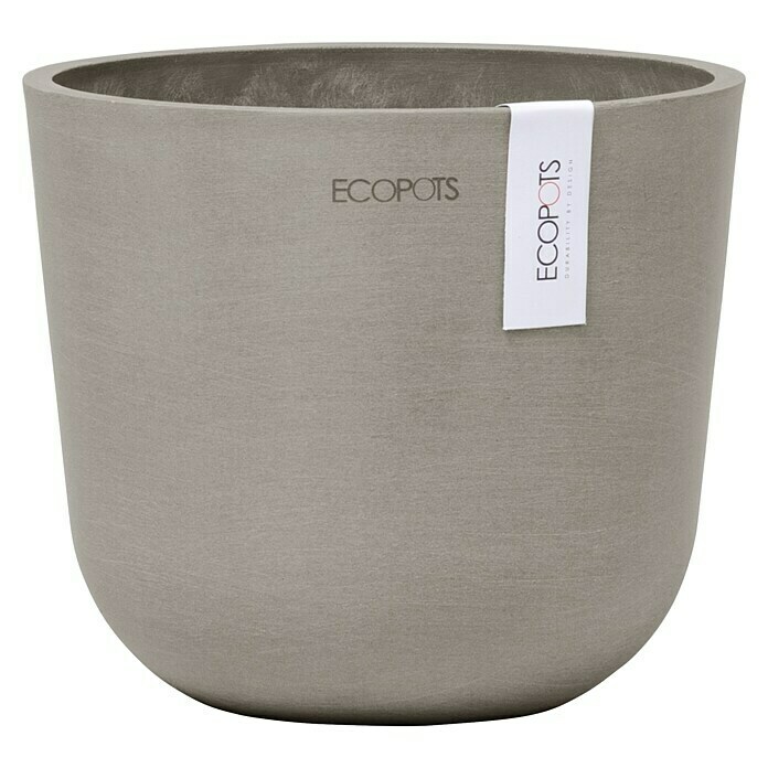 Ecopots Oslo Pflanztopf Mini (Außenmaß (Ø x H): 16 x 14 cm, Kunststoff, Braungrau) | BAUHAUS