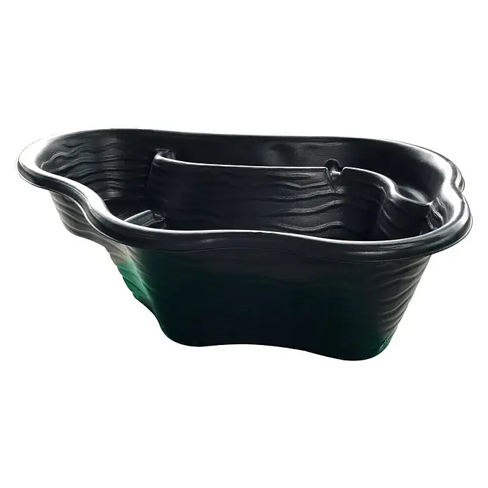 Ubbink Teichschale Calmus SII - Fassungsvermögen: 220 l - Schwarzer Gartenteich aus Kunststoff, ideal für kleine Gärten oder als Wasserelement auf der Terrasse. Robust und einfach zu installieren.