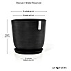Ecopots Oslo Pflanztopf mit Wasserspeicher (Außenmaß (Ø x H): 45 x 39,4 cm, Kunststoff, Dunkelgrau) | BAUHAUS