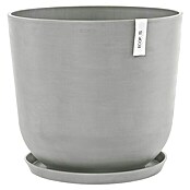 Ecopots Oslo Pflanztopf mit Wasserspeicher (Außenmaß (Ø x H): 55 x 47,9 cm, Kunststoff, Weißgrau) | BAUHAUS