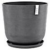 Ecopots Oslo Pflanztopf mit Wasserspeicher (Außenmaß (Ø x H): 55 x 48,5 cm, Kunststoff, Grau) | BAUHAUS