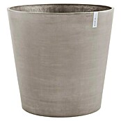 Ecopots Amsterdam Pflanzkübel rund Wheels (Außenmaß (Ø x H): 100,2 x 88,7 cm, Kunststoff, Braungrau, Ausstattung Pflanzgefäß: Rollen) | BAUHAUS
