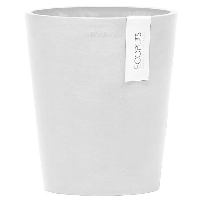 Ecopots Orchideentopf Morinda - Außenmaß (Ø x H): 17,1 x 19,5 cm, Kunststoff, Weiß - Weißer Ecopots Pflanztopf mit texturierter Oberfläche.