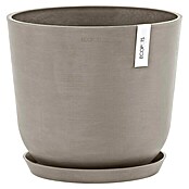 Ecopots Oslo Pflanztopf mit Wasserspeicher (Außenmaß (Ø x H): 35 x 47,9 cm, Kunststoff, Braungrau) | BAUHAUS