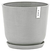 Ecopots Oslo Pflanztopf mit Wasserspeicher (Außenmaß (Ø x H): 35 x 47,9 cm, Kunststoff, Weißgrau) | BAUHAUS